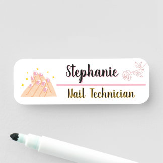 Porte-nom Logo technique à ongles personnalisé beauté