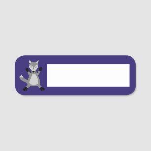 Porte-nom Loup d'Halloween mignon