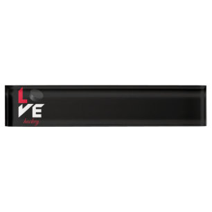 Porte-nom Love hockey