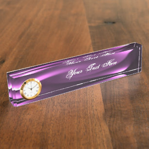 Porte-nom Lumières Tournantes Violettes
