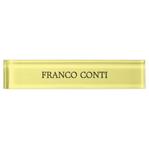 Porte-nom Lumineuse Jaune minimaliste Plain Moderne