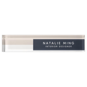 Porte-nom Luxe géométrique simple et moderne