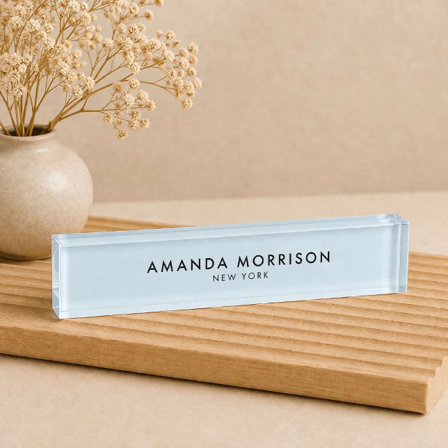 Porte-nom Luxe Minimaliste Bleu (Créateur téléchargé)