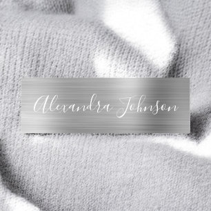 Porte-nom Luxe Silver Foil Moderne