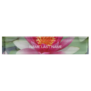 Porte-nom Lys d'eau de Lotus rose