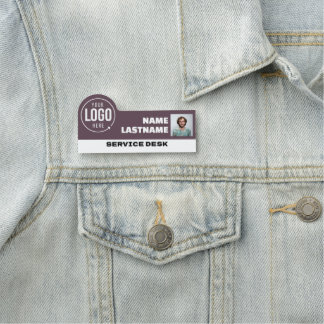 Porte-nom Magnetic Company Business Logo Employee Photo Name