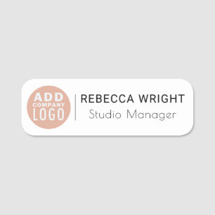 Porte-nom Magnetic Company Logo Employé Professionnel