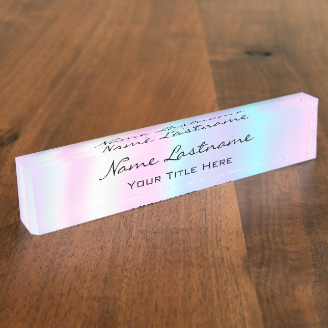 Porte-nom Maquillage Esthétique beauté Holographe Unicorn ro (Taille)