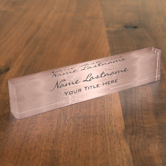Porte-nom Maquillage Rose Esthétique Beauté Coiffeur Personn (Taille)