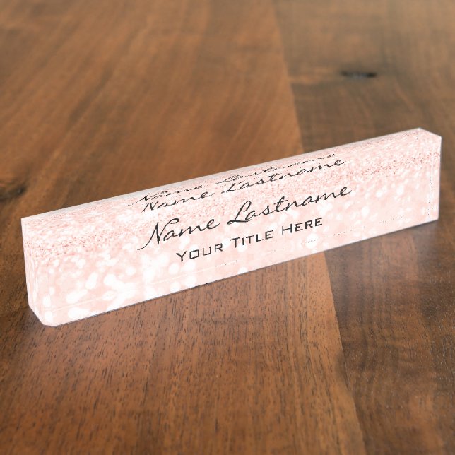 Porte-nom Maquillage Rose Esthétique Beauté Coiffeur rose (Taille)