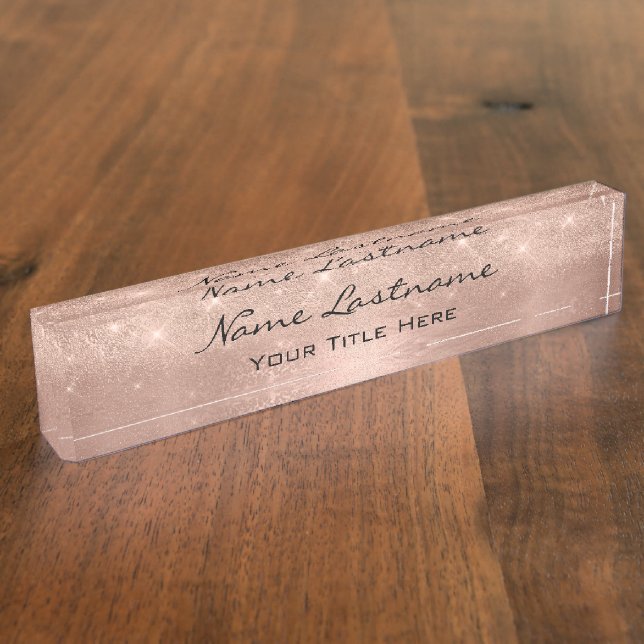 Porte-nom Maquillage Rose Esthétique Beauté Coiffeur Spark (Taille)