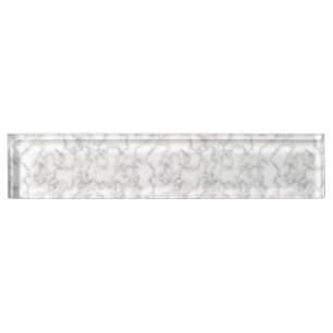 Porte-nom Marbre blanc gris marbré Arrière - plan Motif en