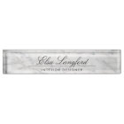 Marbre blanc moderne Luxe Designer Desk Nameplate