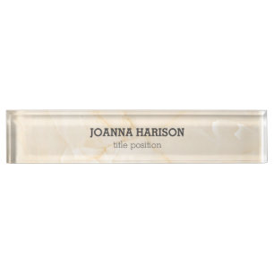 Porte-nom Marbre crème beige