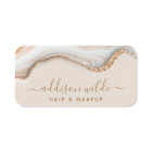 Marbre d'agate élégant doré pailleté Moderne Chic
