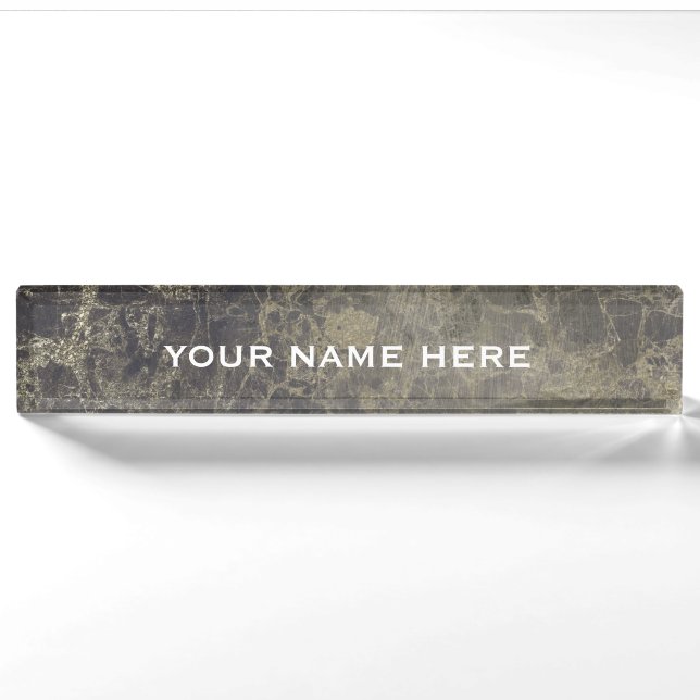 Porte-nom Marbre Paillettes Granite Paillettes Glam Personna (Devant)