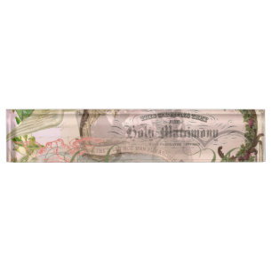 Porte-nom Mariage élégant Antique Mariage Vintage
