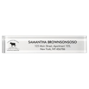 Porte-nom Marque Agricole de Prestige   Logotype de Bovins D