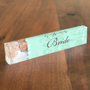 Porte-nom Mentionnez le nom du Mariage de votre mariée photo