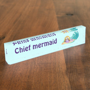 Porte-nom mermaid owl