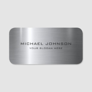 Porte-nom Métal en acier inoxydable