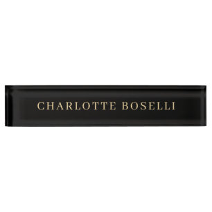 Porte-nom Minimaliste Élégant Classique Professionnel Simple