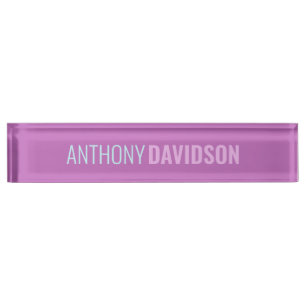 Porte-nom Minimaliste Élégant Professionnel Orchidée Lilac B