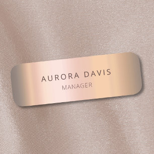 Porte-nom Minimaliste Rose Gold