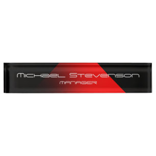 Porte-nom Modèle de bureau professionnel de texte de Personn