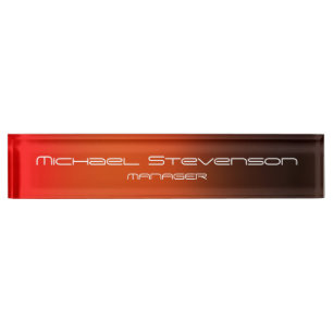 Porte-nom Modèle de bureau professionnel de texte de Personn