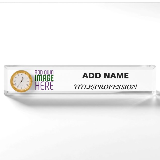 PORTE-NOM MODÈLE DE TEXTE D'IMAGE BLANCHE SIMPLE MODERNE (Devant)