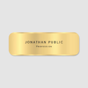 Porte-nom Modèle fascinant élégant moderne d'or de