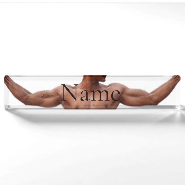 Porte-nom Modèle Fitness Homme Thunder_Cove (Devant)