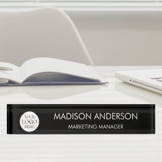 Porte-nom Modèle moderne de logo d'entreprise avec nom perso