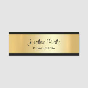 Porte-nom Modèle personnalisé or Rectangle à main Script mod
