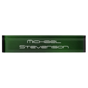 Porte-nom Modèle professionnel moderne de bureau vert d'affa