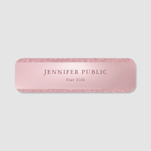 Porte-nom Modèle Rose de Parties scintillant Gold Elegant P