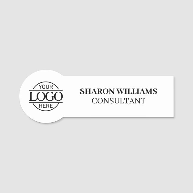 Porte-nom Modern Custom Business Logo Magnetic Employee (Devant)