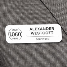 Modern Logo Employee Staff Magnetic or Pin