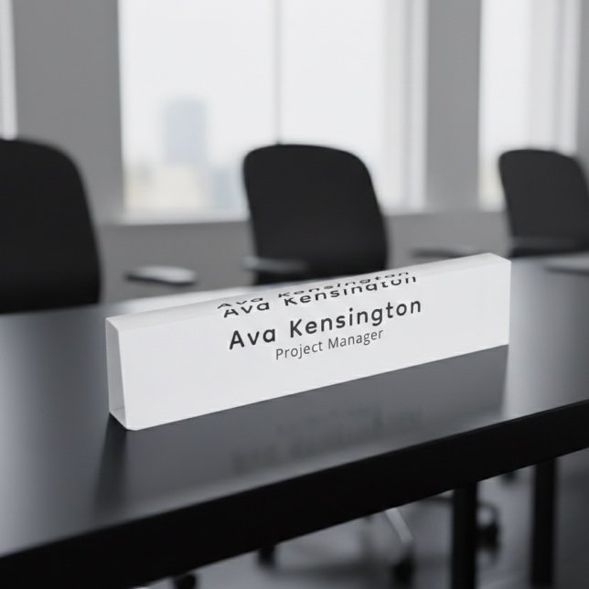 Porte-nom Modern Minimalist Personalized Desk Name Plate  (Créateur téléchargé)