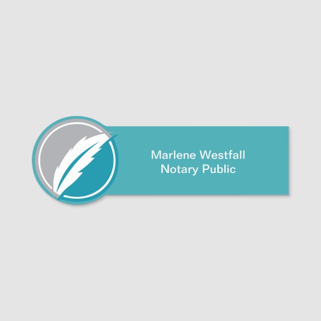 Porte-nom Modern Notary Public Logo Template Office  (Devant)