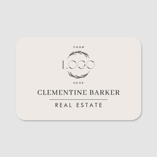 Porte-nom Modern simple Elegant your logo (Devant)