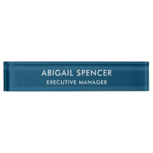 Porte-nom Moderne Classy Professionnel Ocean Blue