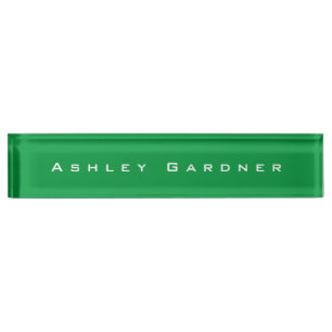Porte-nom Moderne Élégant Cute Unique Style Kelly Green