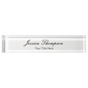 Porte-nom Moderne élégant Plain Simple Professionnel