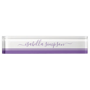 Porte-nom Moderne Élégante Fille Business Periwinkkel violet