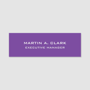Porte-nom Moderne minimaliste Plain Élégant Royal Purple