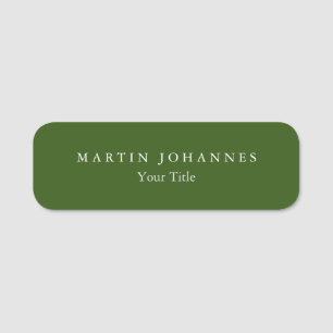 Porte-nom Moderne minimaliste Plaine Élégante Forêt verte