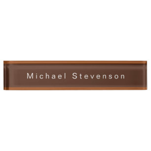 Porte-nom Moderne moderne tendance Brown professionnel