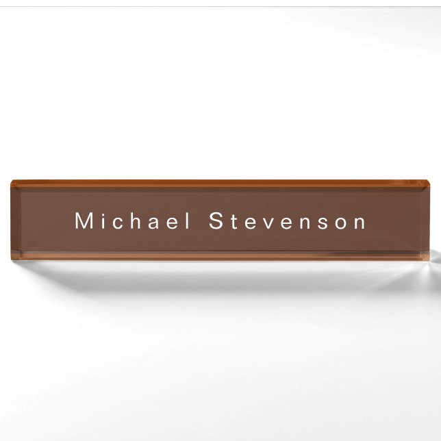 Porte-nom Moderne moderne tendance Brown professionnel (Devant)